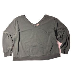 Universal Thread XXL Green Fleece V Neck Sweatshirt